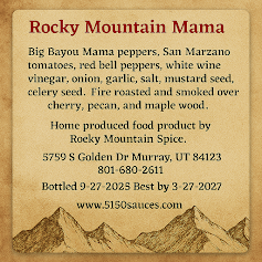 Rocky Mountain Mama hot sauce 5 oz